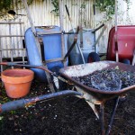 Wheel Barrows in the Rain