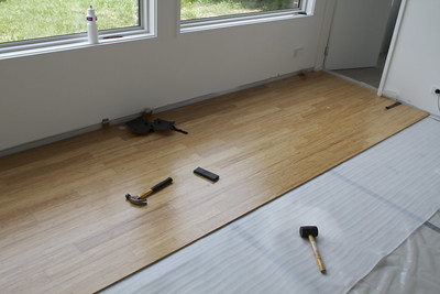 Installing bamboo flooring