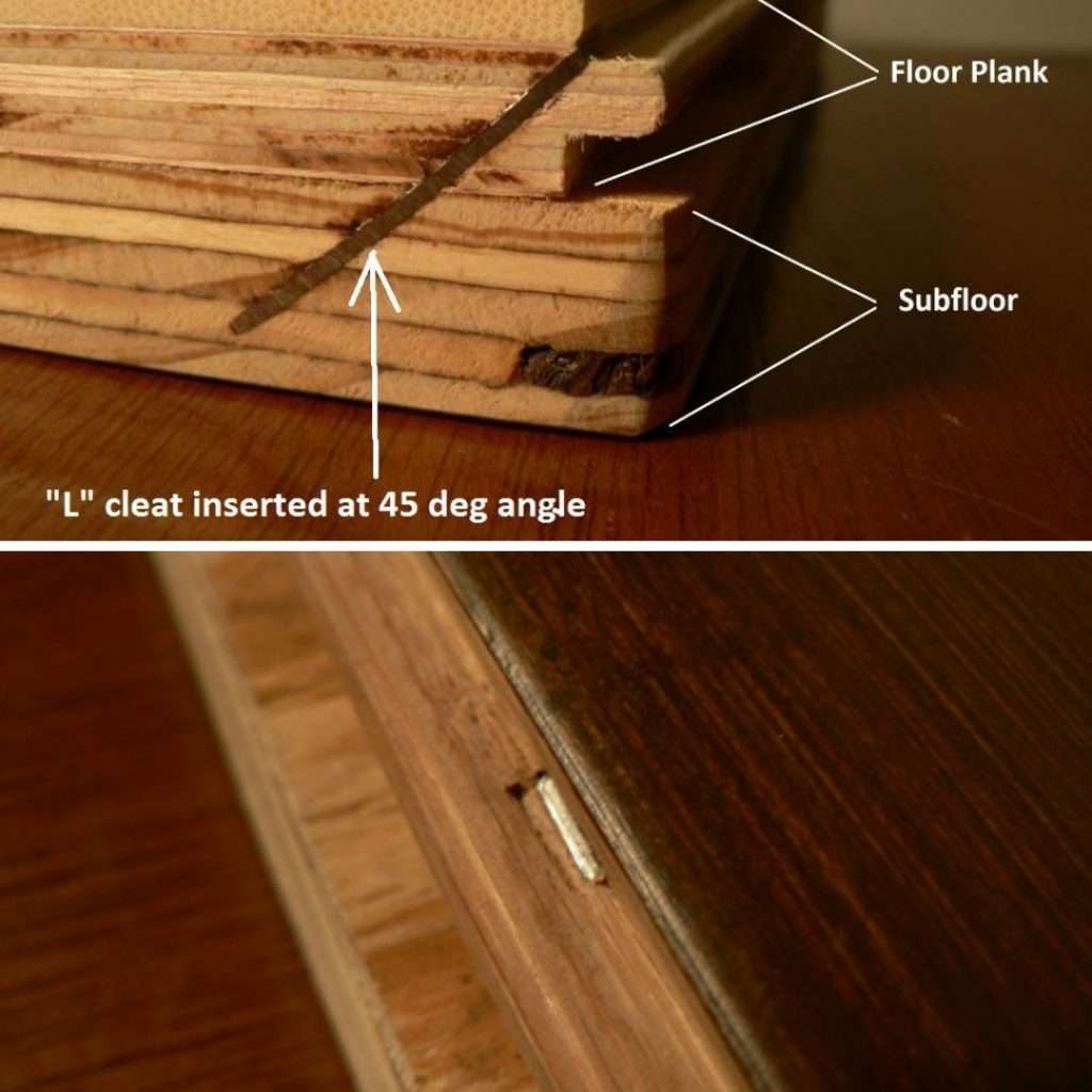 cleat blind nail side and top views