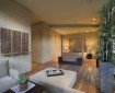 Open luxury bedroom with bamboo flooring
