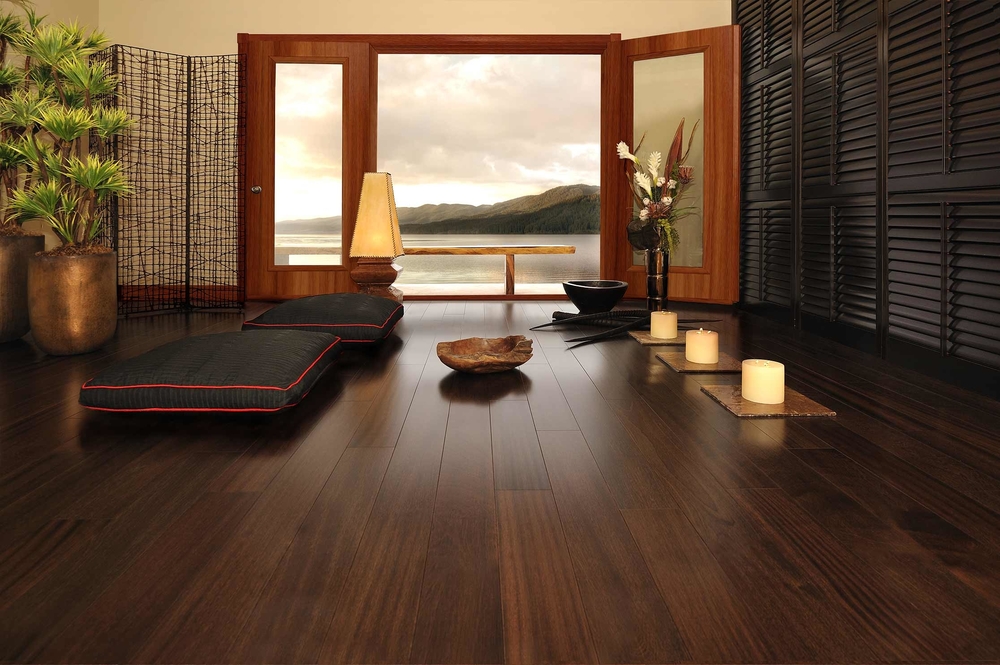 image showing indoor of an house with a focurs on the bamboo flooring