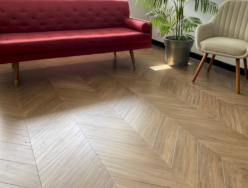 engineered bamboo chevron flooring from Ambient