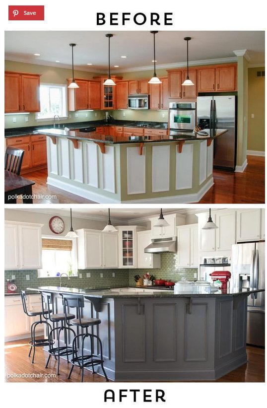 before and after painting kitchen cabinets an intermediate DIY kitchen project