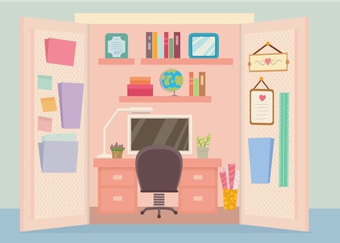 Turn Closet Into Home Office