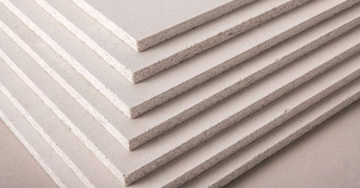 stack of traditional drywall panels