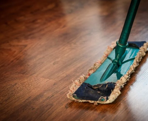 clean bamboo floors daily with dust mop or broom