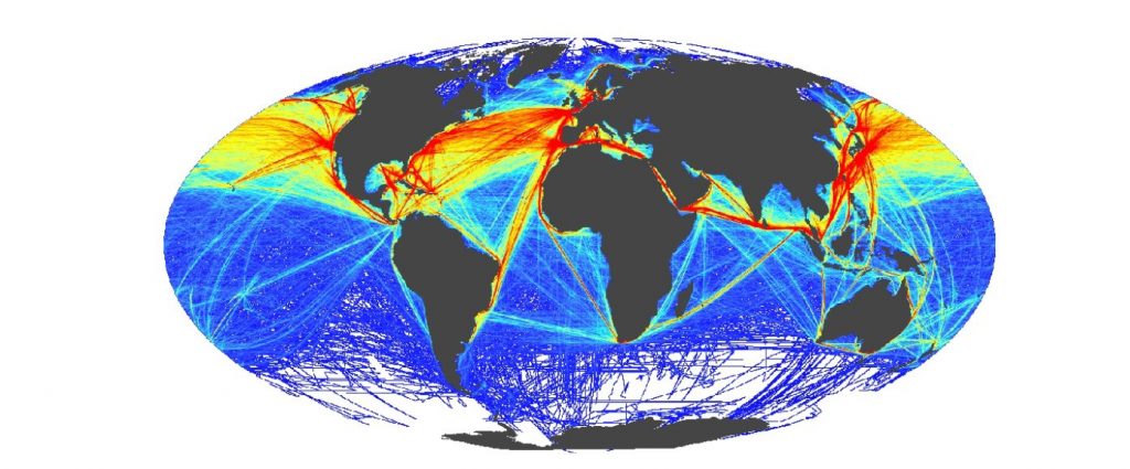 freight shipping global route green transportation