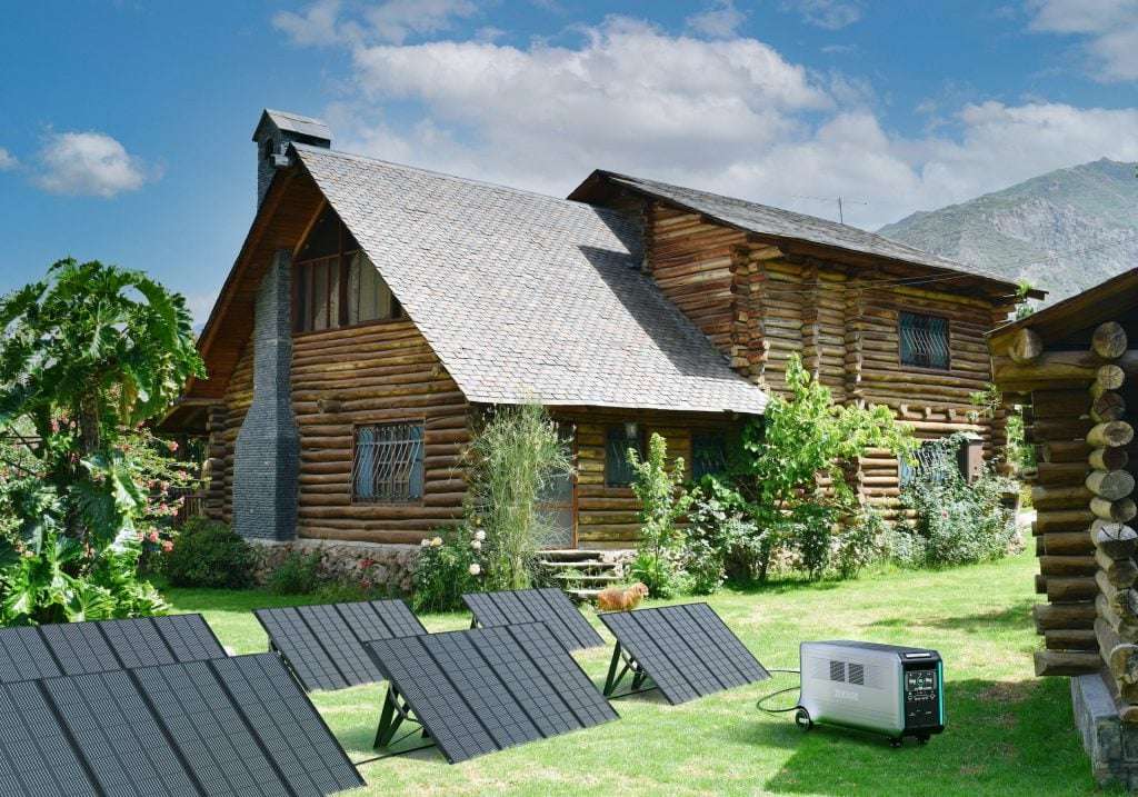 Solar panels like these can help make off-the-grid living a reality. 
