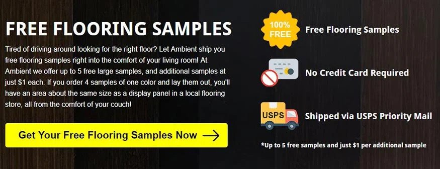 infographic highlighting why users should order free flooring samples