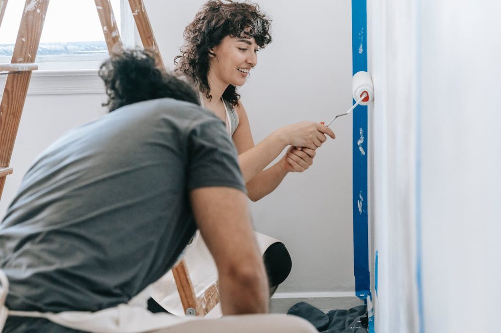A couple uses VOC-free paint to reduce common toxins in the home.