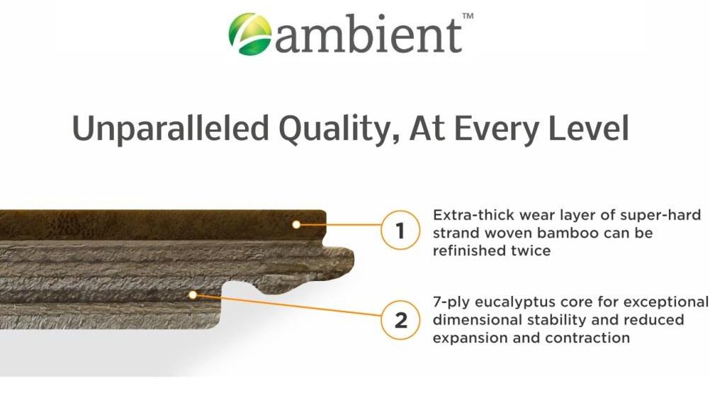 Click Locking Bamboo Flooring Wear Layer