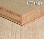 1-1/2 inch natural vertical unfinished bamboo plywood