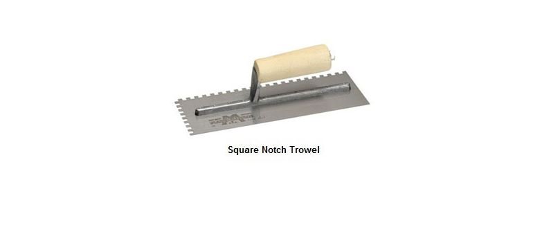 1/4 in x 1/8 in Square Notch Trowel