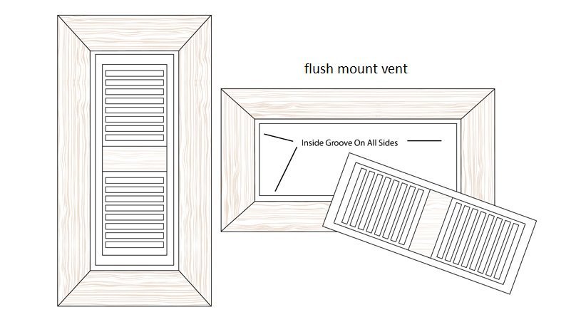 Bamboo Flush Mount Register Vent Cover Diagram