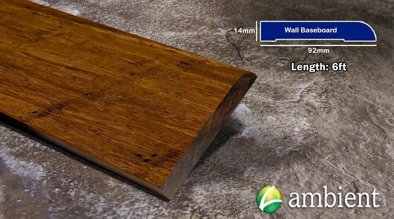 Carbonized Antiqued Bamboo Baseboard