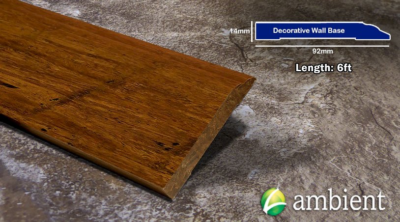 Carbonized Antiqued Decorative Bamboo Baseboard