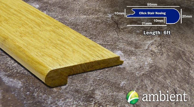 Natural Strand Click 3/8 Bamboo Stair Nose