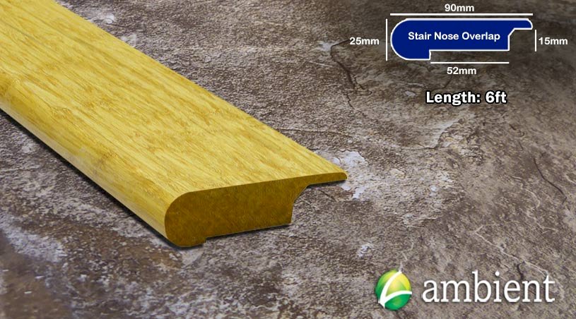 Natural Strand Overlap 5/8 Bamboo Stair Nose