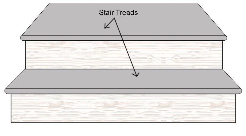 Carbonized Strand Bamboo Stair Tread 73 in lgth