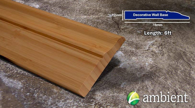 Carbonized Vertical 1/2 in thick Decorative Bamboo Baseboard