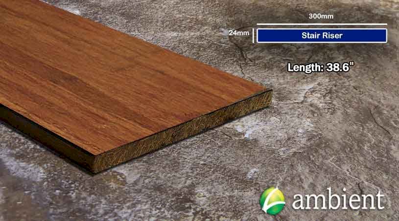 Carbonized Strand Bamboo Stair Tread All Flat Sides