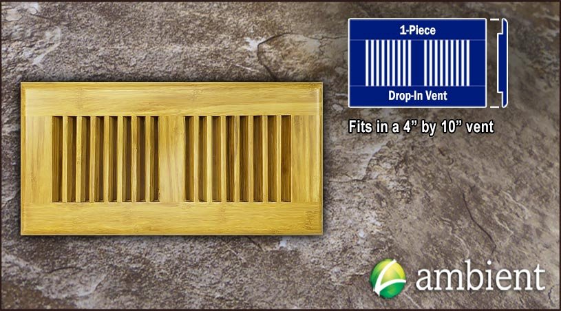 Natural Strand Drop In 4x10 Strand Bamboo Vent Grill