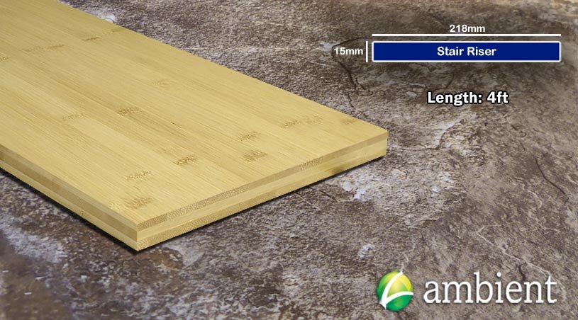 Natural Horizontal Bamboo Stair Riser