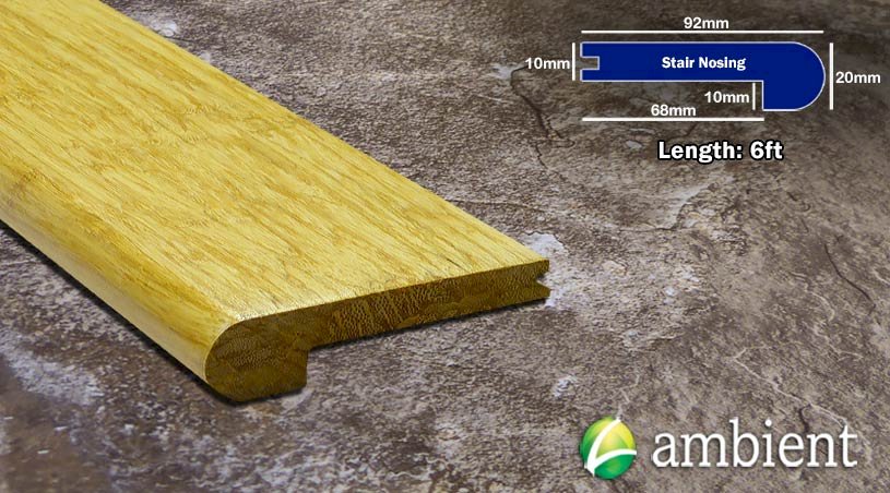 Natural Strand 3/8 Bamboo Stair Nose