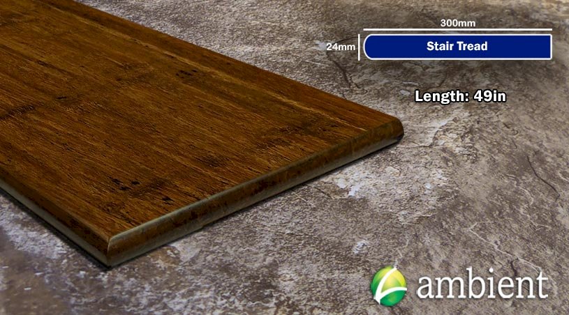 Toasted Almond Antiqued Bamboo Stair Tread
