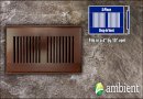 Espresso Brushed Drop In 4x10 Bamboo Vent Grill