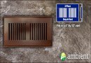 Espresso Brushed Drop In 4x12 Bamboo Vent Grill