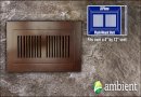 Espresso Brushed Flush Mount 4x12 Bamboo Vent Grill