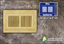 Natural Horizontal Flush Mount 4x10 Large Bamboo Vent Grill