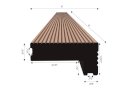 Bristlecone Umber Decking Stair Nose 8 ft