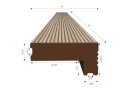 Tuscan Gold Decking Stair Nose 12 ft