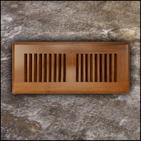 Drop In Bamboo Register Vent Cover4x10 Carbonized T