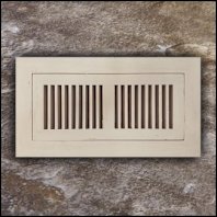 Register Vent Flush Mount Bamboo4x10 Ivory Distressed T