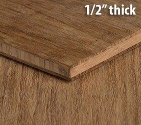 Strand Woven Carbonized Unfinished Bamboo Plywood Hardwood Sheet Thumb1 2 Inch