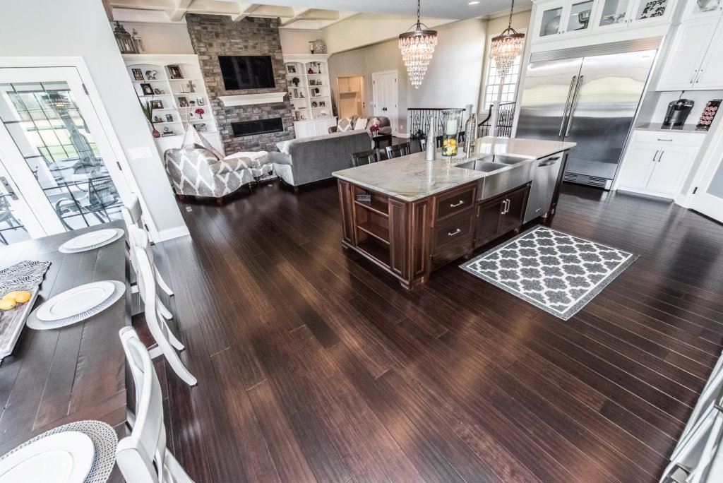 Coffee Handscraped Solid Strand Bamboo Floor