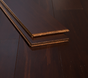 Rustic Amber Brushed Distressed Reddish Brown Glue Down Bamboo Flooring72