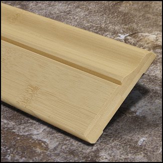 Horizontal Bamboo Baseboard Wallbase Natural Decorative T