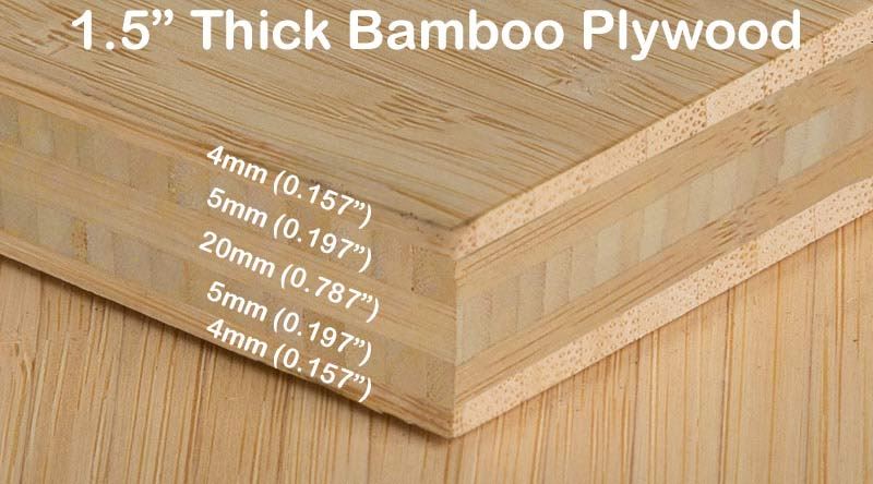 Bamboo Pywood - 1-1/2 in Unfinished Natural Vertical
